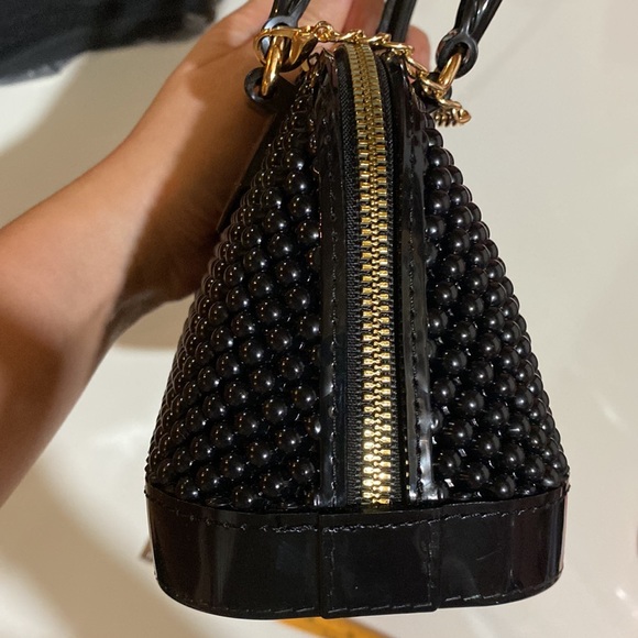 Black Cute mini alma style Rubber handbag - Picture 8 of 9